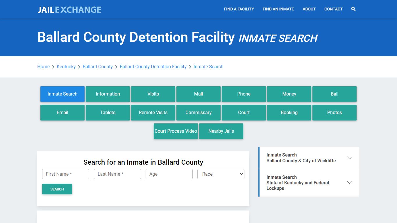 Ballard County Detention Facility Inmate Search - Jail Exchange