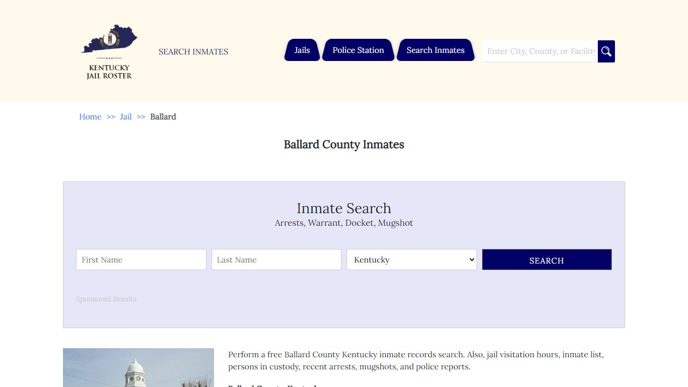 Ballard County Inmates - Jail Roster Search